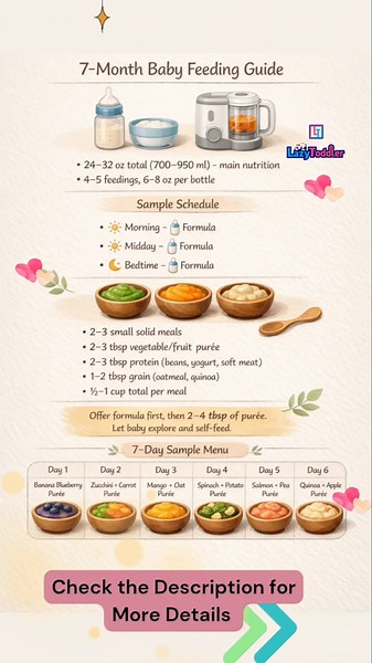 Best Food for 7 Month Old Baby 🍼 Easy Feeding Schedule & Meal Ideas!