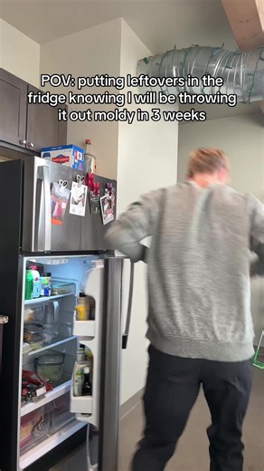 Struggling with Leftovers: A Relatable Kitchen Moment