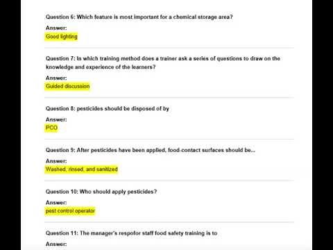 SERVSAFE CHAPTER 12-15 EXAM QUESTIONSActual Qs and Ans - Expert-Verified Explanation
