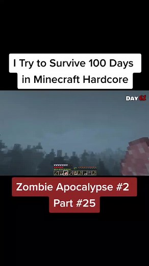 I Try to Survive 100 Days in Minecraft Hardcore 2 - Zombie Apocalypse Part 25. #100days #shadowmech #SHEINcares