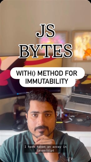 Kundan on Instagram: "Follow @engineerinazure Prod bugs rarely come from wrong logic. They come from silent mutation. One index assignment, one shared array, and suddenly UI becomes non-deterministic. Array.prototype.with() fixes this by design — new array, clear intent, no side-effects. If your data is cached, shared, or reused across execution paths, mutation isn’t an optimization — it’s a bug. Save this. Your future post-mortem will thank you. #JavaScript #WebDevelopment #FrontendEngineering 