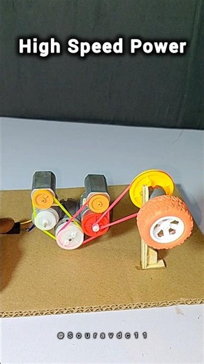 Amazing DIY Pulley Speed Machine Made From DC Motors