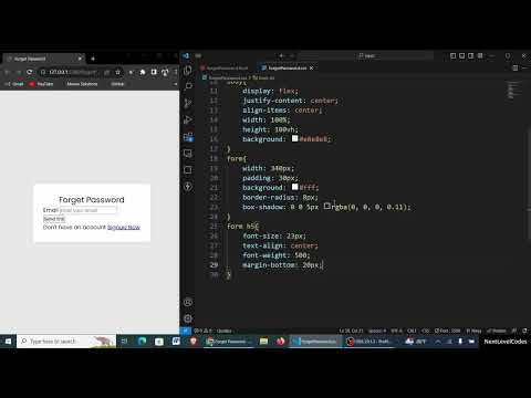 Simple Forgot Password Form using HTML and CSS