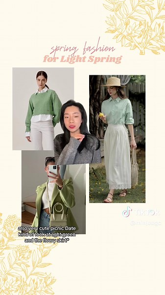 #greenscreen spring fashion for my light spring girlies 💕🌺🌸🪻 @Minju | K-Beauty Colorist #lightspring #봄라이트 #봄라 #springoutfits #personalcoloranalysis