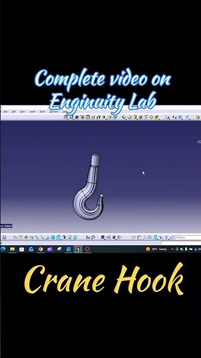 CATIA V5 Crane Hook | 2D Drawing → 3D Model in Minutes #catiav5 #3ddesignsoftware #catiatutorial