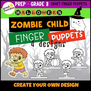 Engaging Halloween Zombie Finger Puppets Printable Worksheet for Kids Creativity