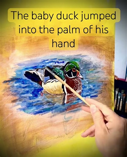Happy wood Duck in acrylic. #painting #art #lifeisbutadream