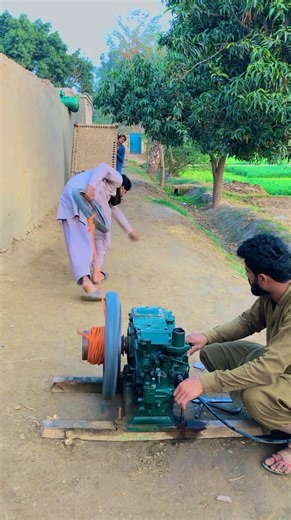 How to start petar diezal engine start with one ☝️ man🛞🛞