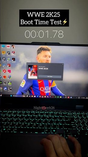 WWE 2K25 Boot Time Test on Lenovo LOQ RTX 4050 🔥 #Shorts #LenovoLOQ