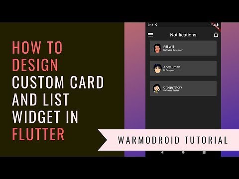 Learn how to design simple card and list widgets in flutter.