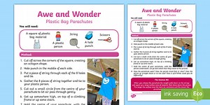 Plastic Bag Parachutes Awe and Wonder Science Activity