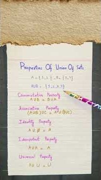 Properties of Union of Sets | Easy Math Trick | Infinity Math