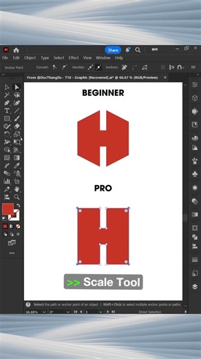 Adobe Illustrator 2026 Tips – Scale Objects Perfectly Like a Pro #illustrator #illustratortips