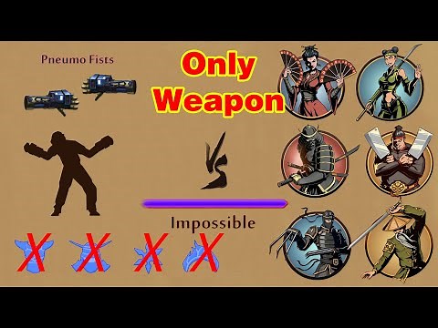 Shadow Fight 2 || Only Pneumo Fists vs BOSSES 「iOS/Android Gameplay」
