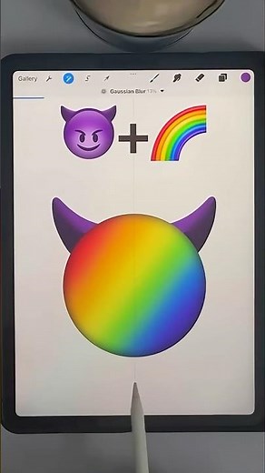 Mixing two emojis in one cool emoji procreate