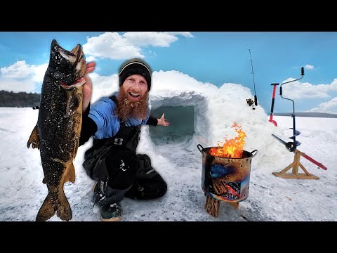 -48C Winter Tundra Survival Challenge in SNOW IGLOO (NO Food, NO Water, NO Shelter!)