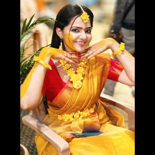 Rangula Ratnam Serial Amulya (Saniya) Haldi Function Photos