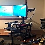 VIVO Triple Monitor 23 to 32 inch LED LCD Clamp-on Desk Mount, Heavy Duty Articulating VESA Computer Stand, Holds 3 Screens, Fully Adjustable for Home Office Workstation, Black, STAND-V103