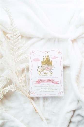 Once Upon A Time Invitation: Fairytale 1st Birthday Invite (editable Digital Template) - Etsy