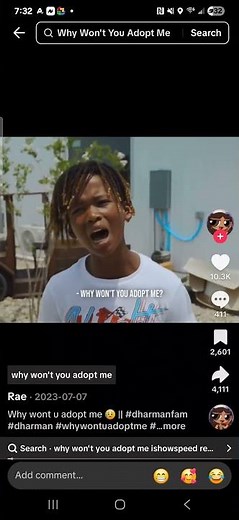 Here is the original why won't you adopt me by ‪@DharMann‬