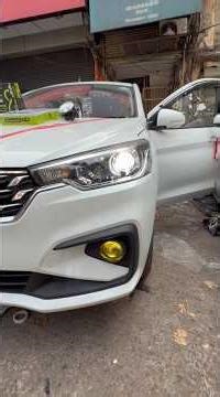 Maruti Suzuki Ertiga upgraded with:💡 Hypersonic LED Lighting Setup🔦 3” Projector Foglamps,Dashcam