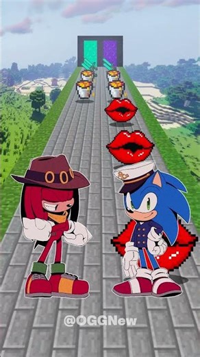 Steve's Lava Chicken Kiss Run: Sonic vs. Knuckles Day 20 Challenge! #SonicTheHedgehog #sonic