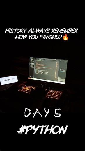 Day 5 of learning python #python #programming #motivation #song ‪@ShemarooBhakti‬