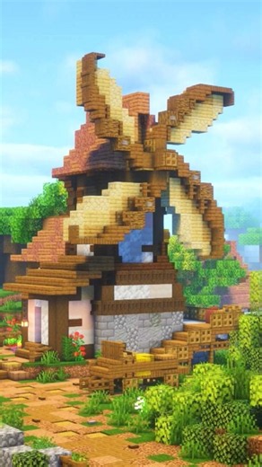 Medieval windmill Build in Minecraft #minecraft #build