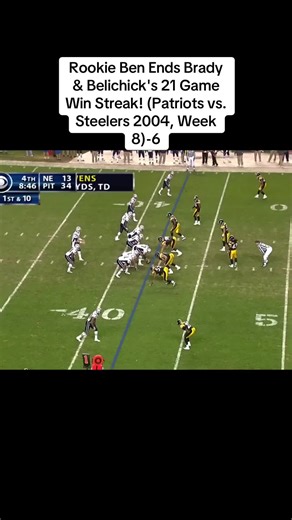 Rookie Ben Ends Brady & Belichick's 21 Game Win Streak! (Patriots vs. Steelers 2004, Week 8)-6