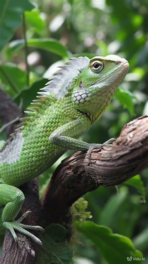 Emerald Guardian of the Jungle 🦎🌿 #Nature #Wildlife #Lizard #Rainforest #Jungle #Shorts #animals