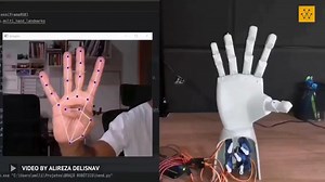 12K views · 286 reactions | Gesture Controlled Robotic Hand Creating a gesture-controlled robotic hand using OpenCV involves integrating computer vision techniques to interpret hand gestures and translate them into movements of the robotic hand. Video Credit: Alireza Delisnav #artificialintelligence #robotics #ultralytics #ai #machinelearning #engineering #technology | Wevolver.com | Facebook