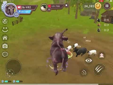 WildCraft elephant gameplay to lvl 50 in Valley of Giants,requested by my subscribers