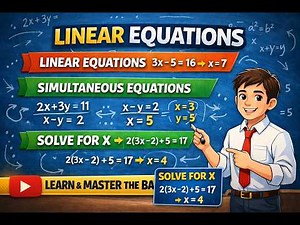 Linear Equations, Simultaneous equations and Solve for X