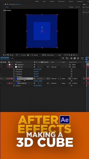 After Effects: How to make a 3D box with solid layers