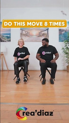 Try This Sitting Down: Do This Move 8 Times #chair #creadiaz #chairexercises #SitMoveSmile