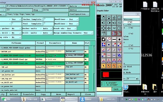 GENESIS2000软件资料读取钻孔GERBER改格式创建D码