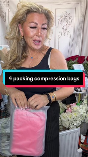 #tiktokmademebuyit #luggage #holidays #fyp #viralvideos compression packing cases 4 compression bags with double zipper and handle 4 sizes holiday packing