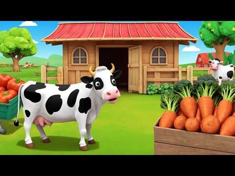 La vache vend tous les legumes 🐄🥕🥦