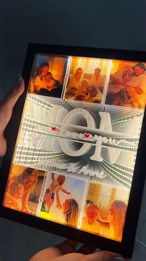 📸 Mother's Day Gift Idea: Custom Infinity Mirror Light Box with Mom's Photo#mothersday