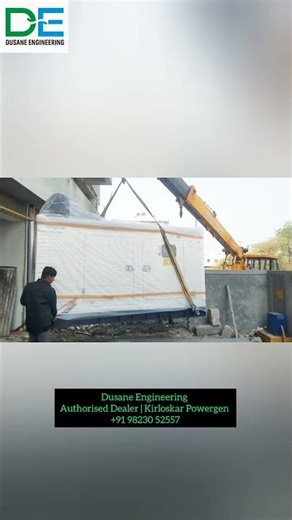 125 kVA DG Set Installation⚡ Heavy Generator Lifting | Kirloskar Powergen