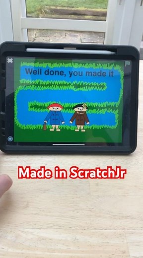 Paddington Bear game made in ScratchJr on the iPad