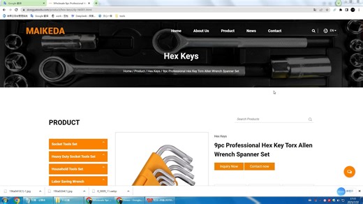 9pc Professional Hex Key Torx Allen Wrench Spanner Set