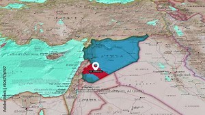 The State Of Rif Dimashq.Political map of syria.Rif Dimashq map.