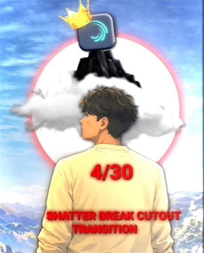 Day 4/30 Alight Motion Editing Challenge 🔥 | Shatter Break Cutout Transition Tutorial