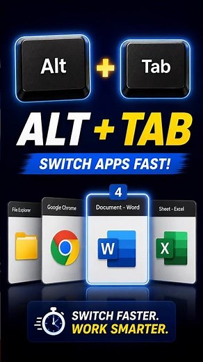 🚀 Alt + Tab: The Windows Shortcut Everyone Should Know! #Shorts #bsod #techtips