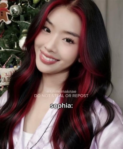 katseye members with cherry red highlights! #katseye #kpop #fypシ #viral #makemefamous