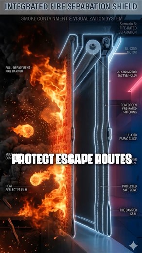 Fire Curtains in Buildings | Smart Fire Compartmentation & Smoke Control | MMJSS | UAE