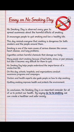 Essay on No Smoking Day