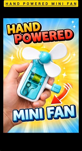 Hand Powered Mini Fan#shorts #diy #mechanical #fan #experiment#viralvideo #technology #viralshorts