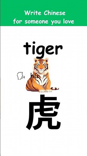 Chinese Writing: “虎” (tiger) Step by Step